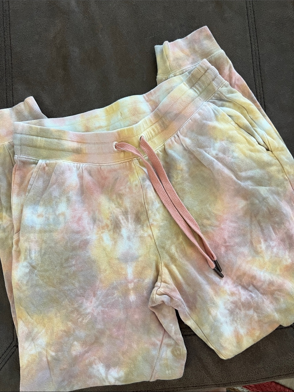 Women’s Tie-Dye Pastel Drawstring sweatpants, size XS, no holes or stains